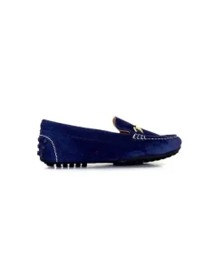 Ivoire0209b Ivoire 12443 Daim Bleu Marine*Femme Mocassins