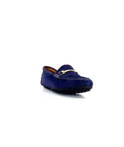 Ivoire0209b Ivoire 12443 Daim Bleu Marine*Femme Mocassins
