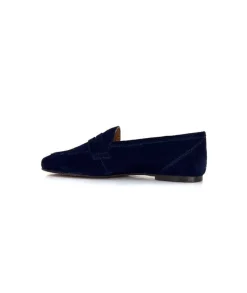 Ivoire0209b Ivoire 10648 Daim Bleu Marine*Femme Mocassins
