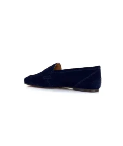 Ivoire0209b Ivoire 10648 Daim Bleu Marine*Femme Mocassins