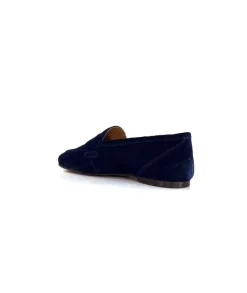 Ivoire0209b Ivoire 10648 Daim Bleu Marine*Femme Mocassins