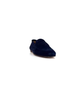 Ivoire0209b Ivoire 10648 Daim Bleu Marine*Femme Mocassins