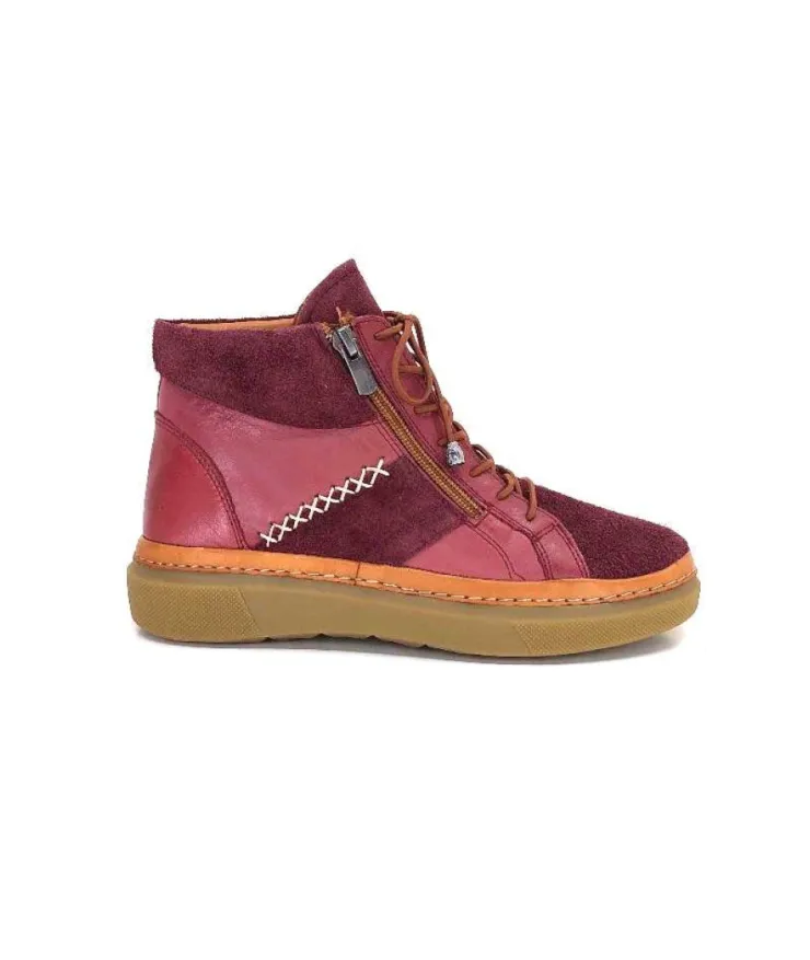 355-ivoire Ivoire 24721 Daim Bordeaux*Femme Bottines