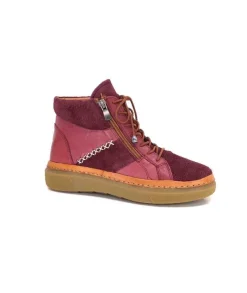 355-ivoire Ivoire 24721 Daim Bordeaux*Femme Bottines