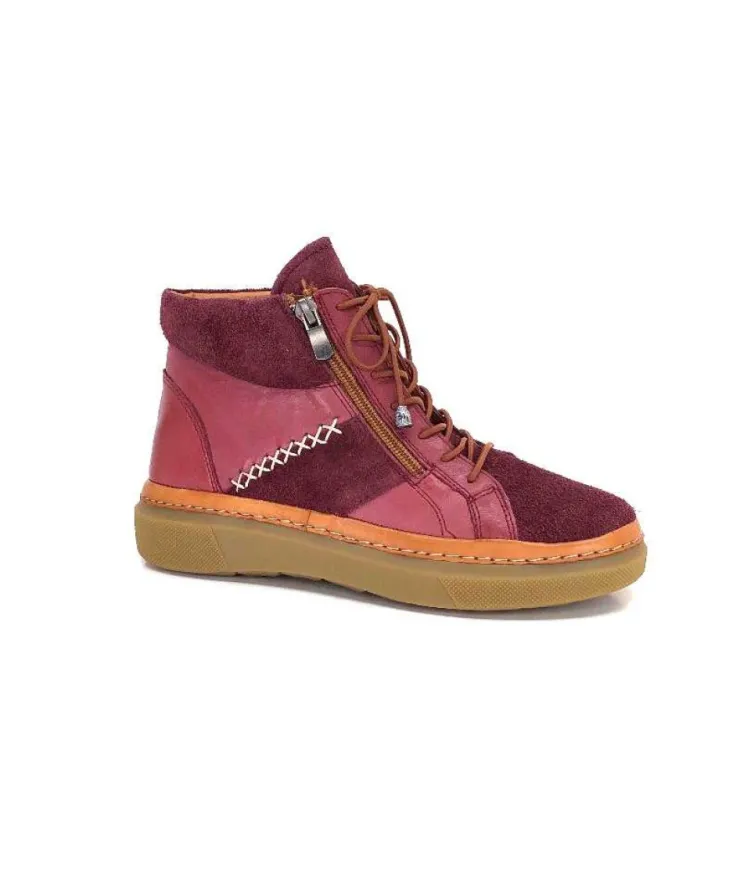 355-ivoire Ivoire 24721 Daim Bordeaux*Femme Bottines