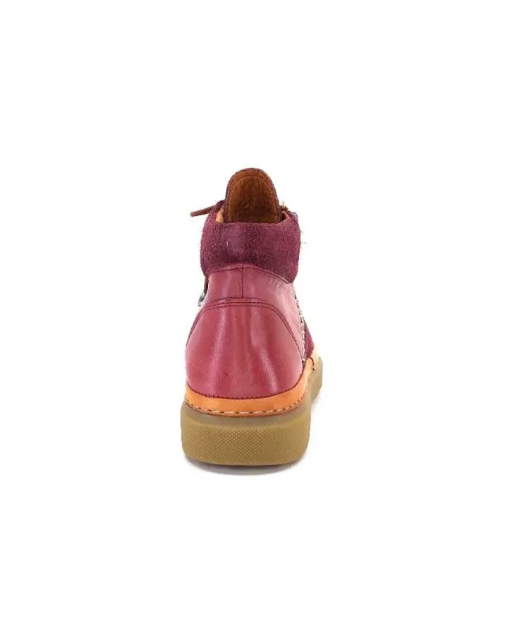 355-ivoire Ivoire 24721 Daim Bordeaux*Femme Bottines