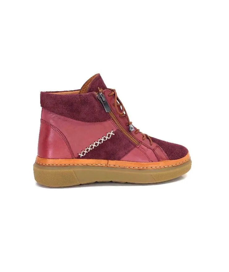 355-ivoire Ivoire 24721 Daim Bordeaux*Femme Bottines