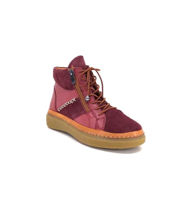 355-ivoire Ivoire 24721 Daim Bordeaux*Femme Bottines