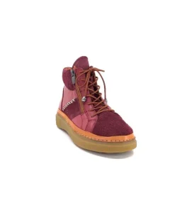355-ivoire Ivoire 24721 Daim Bordeaux*Femme Bottines