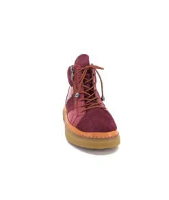 355-ivoire Ivoire 24721 Daim Bordeaux*Femme Bottines