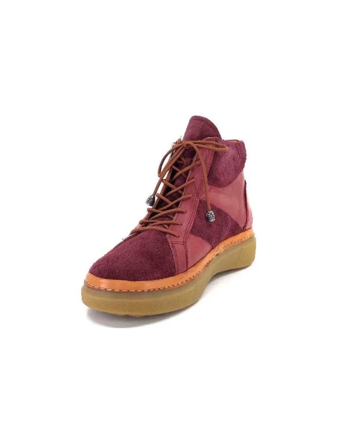 355-ivoire Ivoire 24721 Daim Bordeaux*Femme Bottines