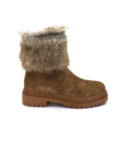 Ivoire-354 Ivoire 108523 Daim Camel*Femme Bottines