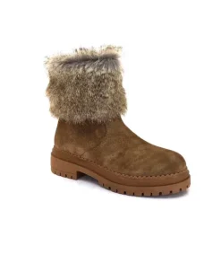 Ivoire-354 Ivoire 108523 Daim Camel*Femme Bottines