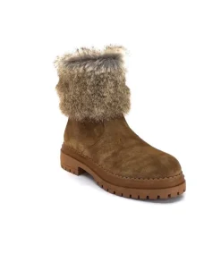 Ivoire-354 Ivoire 108523 Daim Camel*Femme Bottines