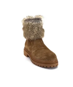 Ivoire-354 Ivoire 108523 Daim Camel*Femme Bottines