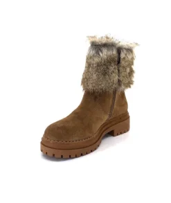 Ivoire-354 Ivoire 108523 Daim Camel*Femme Bottines
