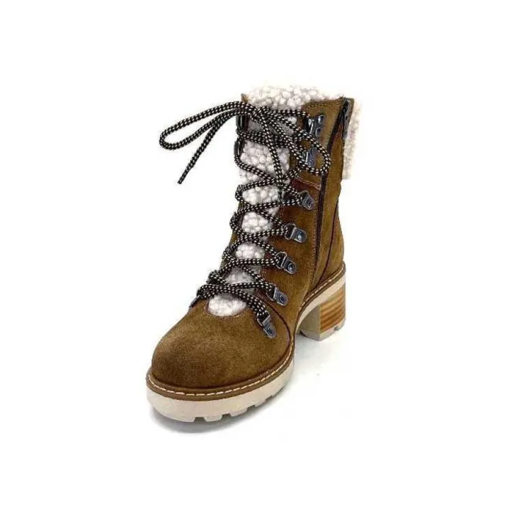 Ivoire-354 Ivoire 109371 Daim Camel*Femme Fourrées