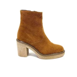 Ivoire0104a Ivoire 52245 Daim Cognac*Femme Bottines