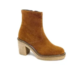 Ivoire0104a Ivoire 52245 Daim Cognac*Femme Bottines