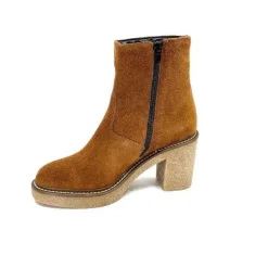 Ivoire0104a Ivoire 52245 Daim Cognac*Femme Bottines