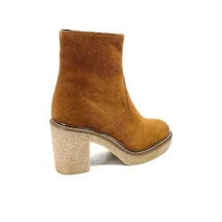 Ivoire0104a Ivoire 52245 Daim Cognac*Femme Bottines