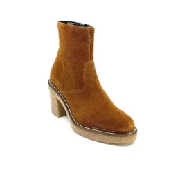 Ivoire0104a Ivoire 52245 Daim Cognac*Femme Bottines