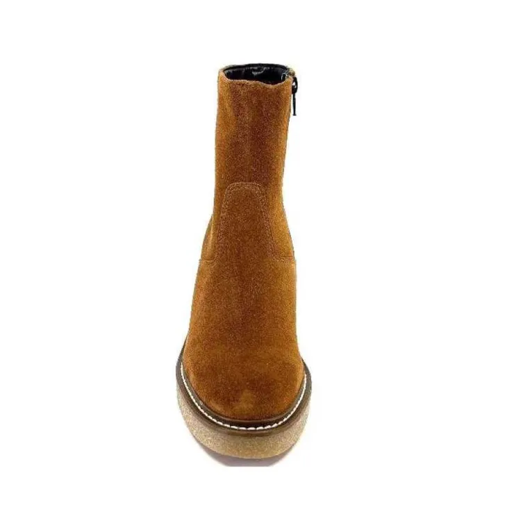 Ivoire0104a Ivoire 52245 Daim Cognac*Femme Bottines