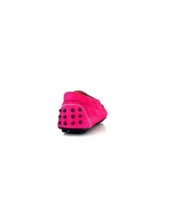 Ivoire0209b Ivoire 12443 Daim Fushia*Femme Mocassins