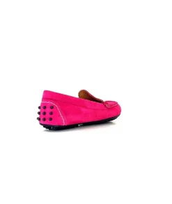 Ivoire0209b Ivoire 12443 Daim Fushia*Femme Mocassins