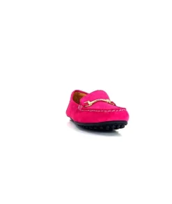Ivoire0209b Ivoire 12443 Daim Fushia*Femme Mocassins