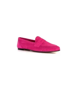Ivoire0209b Ivoire 10648 Daim Fuxia*Femme Mocassins