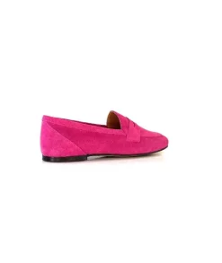 Ivoire0209b Ivoire 10648 Daim Fuxia*Femme Mocassins