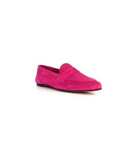 Ivoire0209b Ivoire 10648 Daim Fuxia*Femme Mocassins