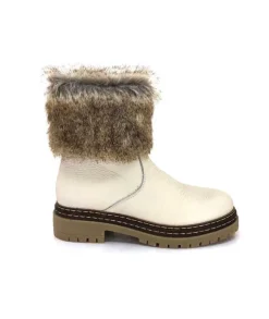 Ivoire-354 Ivoire 108523 Daim Graine Blanc*Femme Bottines