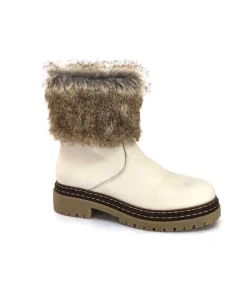 Ivoire-354 Ivoire 108523 Daim Graine Blanc*Femme Bottines