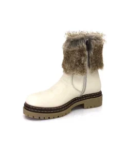 Ivoire-354 Ivoire 108523 Daim Graine Blanc*Femme Bottines