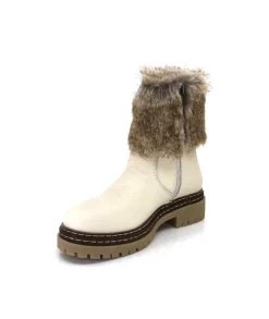 Ivoire-354 Ivoire 108523 Daim Graine Blanc*Femme Bottines