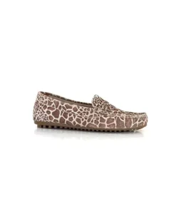Ivoire0209b Ivoire 10322 Daim Leo Beige*Femme Mocassins