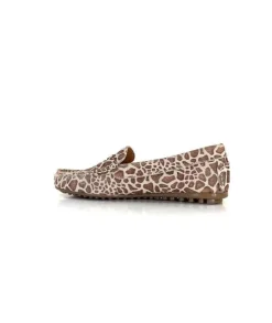 Ivoire0209b Ivoire 10322 Daim Leo Beige*Femme Mocassins