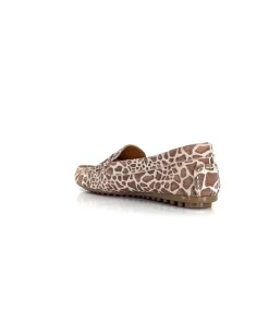 Ivoire0209b Ivoire 10322 Daim Leo Beige*Femme Mocassins