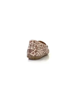 Ivoire0209b Ivoire 10322 Daim Leo Beige*Femme Mocassins