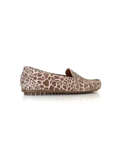 Ivoire0209b Ivoire 10322 Daim Leo Beige*Femme Mocassins