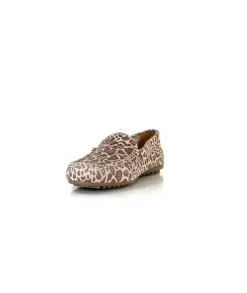 Ivoire0209b Ivoire 10322 Daim Leo Beige*Femme Mocassins