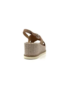 Ivoire0551 Ivoire 2153 Daim Marron Cuir Creme*Femme Plateformes