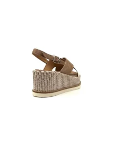 Ivoire0551 Ivoire 2153 Daim Marron Cuir Creme*Femme Plateformes