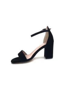 Ivoire0351a Ivoire 8605587 Daim Noir*Femme Sandales