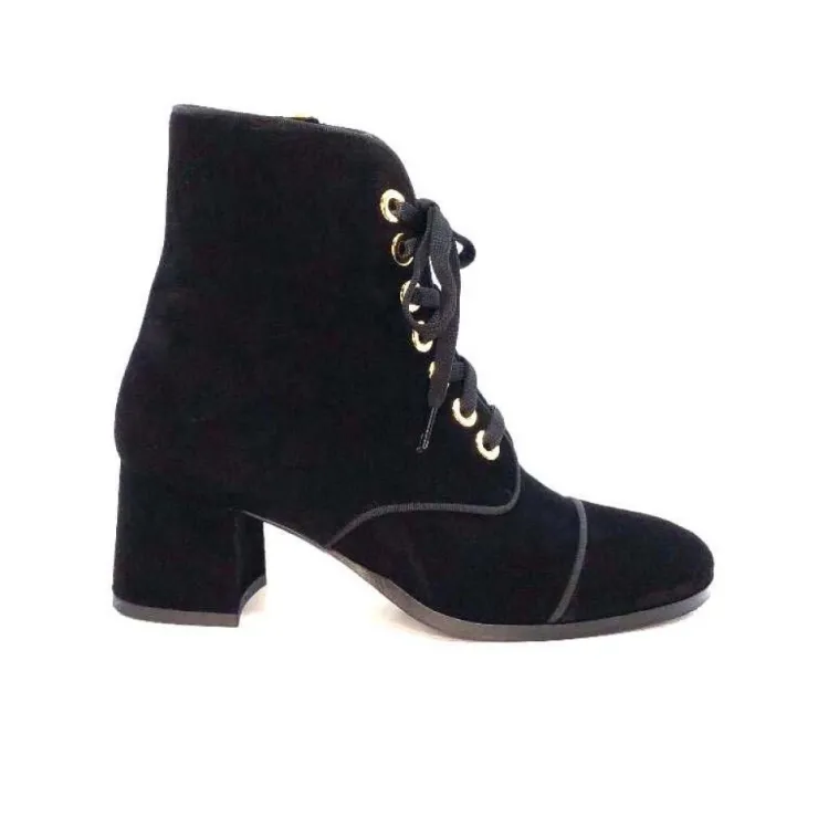 Ivoire-0260a Ivoire 670 Daim Noir*Femme Bottines