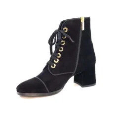 Ivoire-0260a Ivoire 670 Daim Noir*Femme Bottines