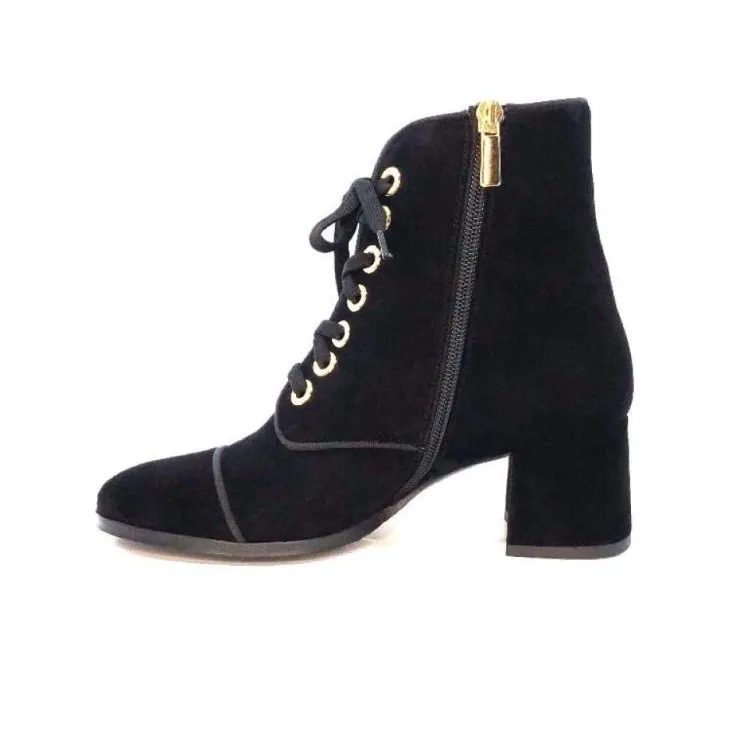 Ivoire-0260a Ivoire 670 Daim Noir*Femme Bottines