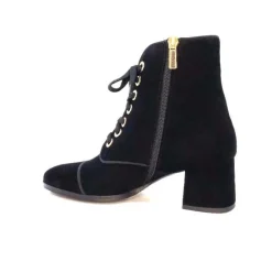 Ivoire-0260a Ivoire 670 Daim Noir*Femme Bottines
